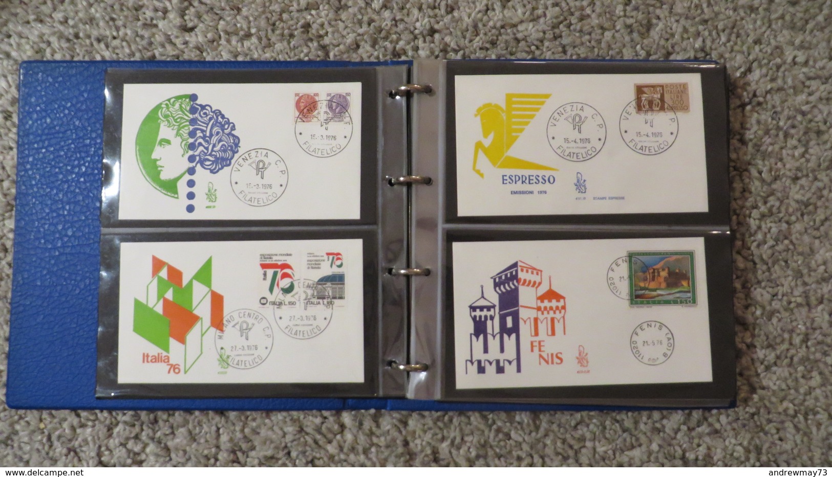 FDC COLLECTION- 8 BOOKS 615 FDC (480 FROM ITALY)