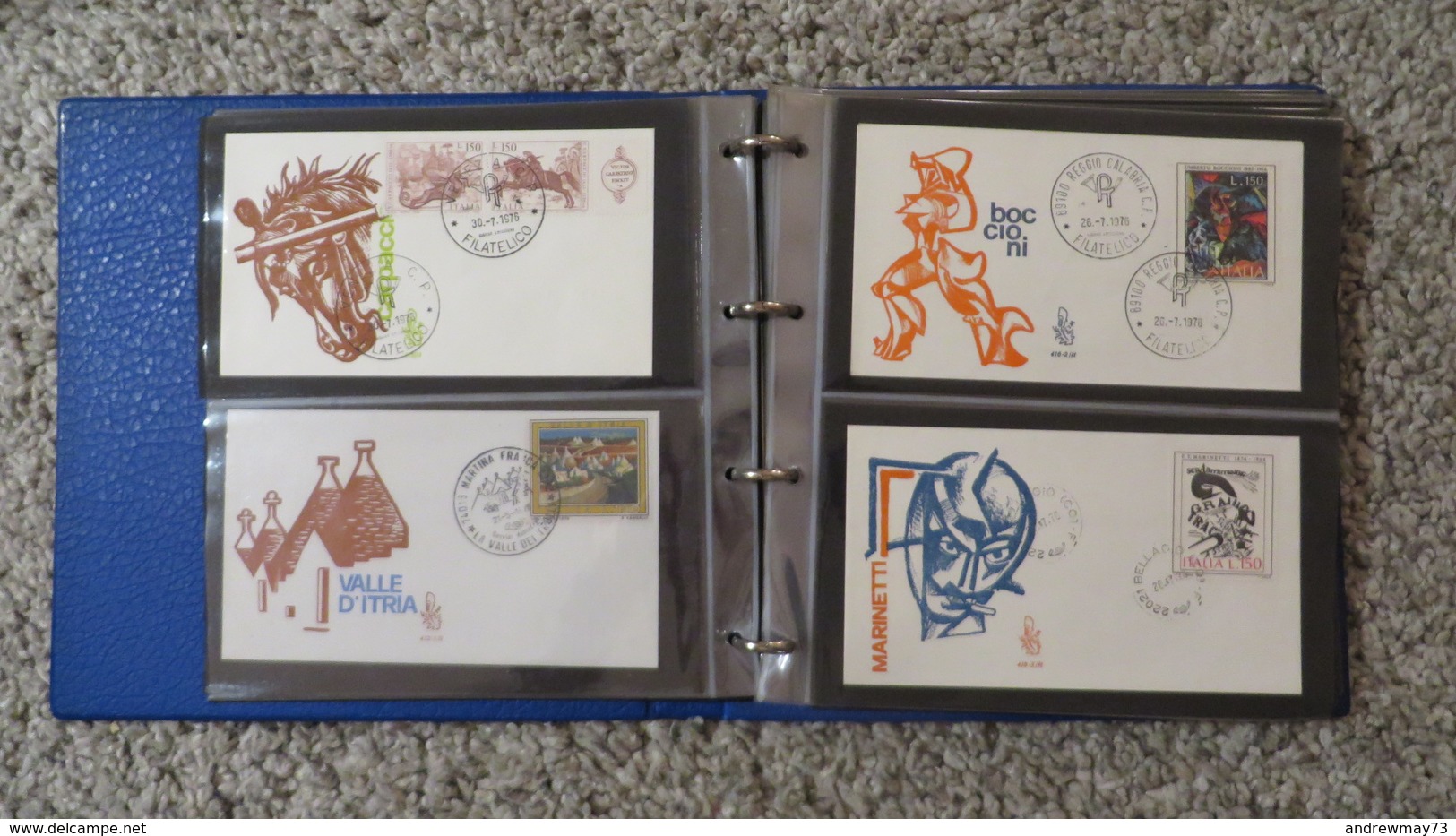 FDC COLLECTION- 8 BOOKS 615 FDC (480 FROM ITALY)