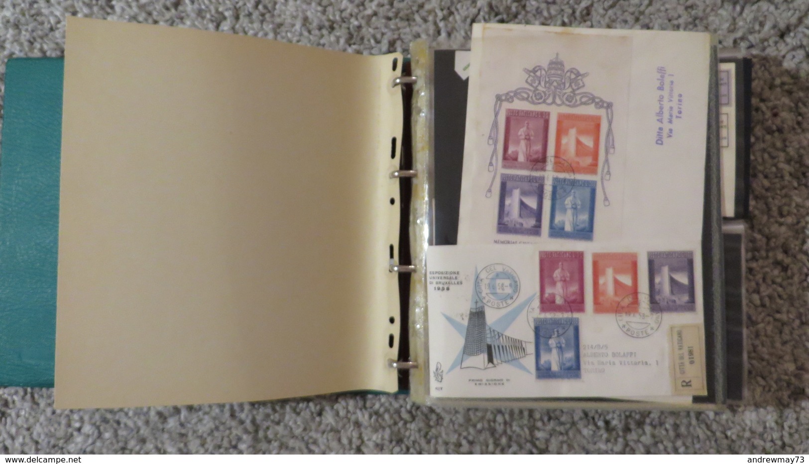 FDC COLLECTION- 8 BOOKS 615 FDC (480 FROM ITALY)