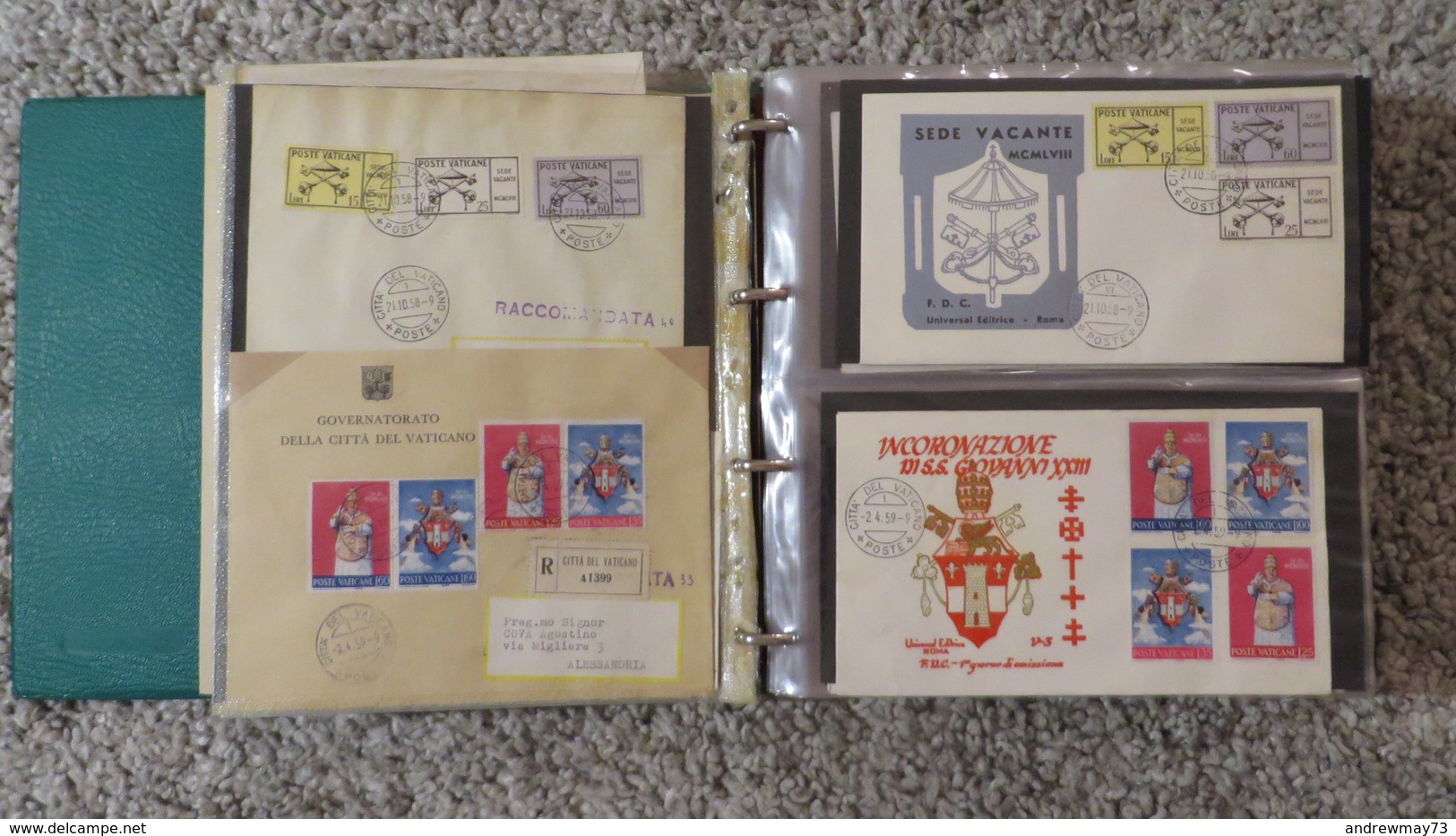 FDC COLLECTION- 8 BOOKS 615 FDC (480 FROM ITALY)