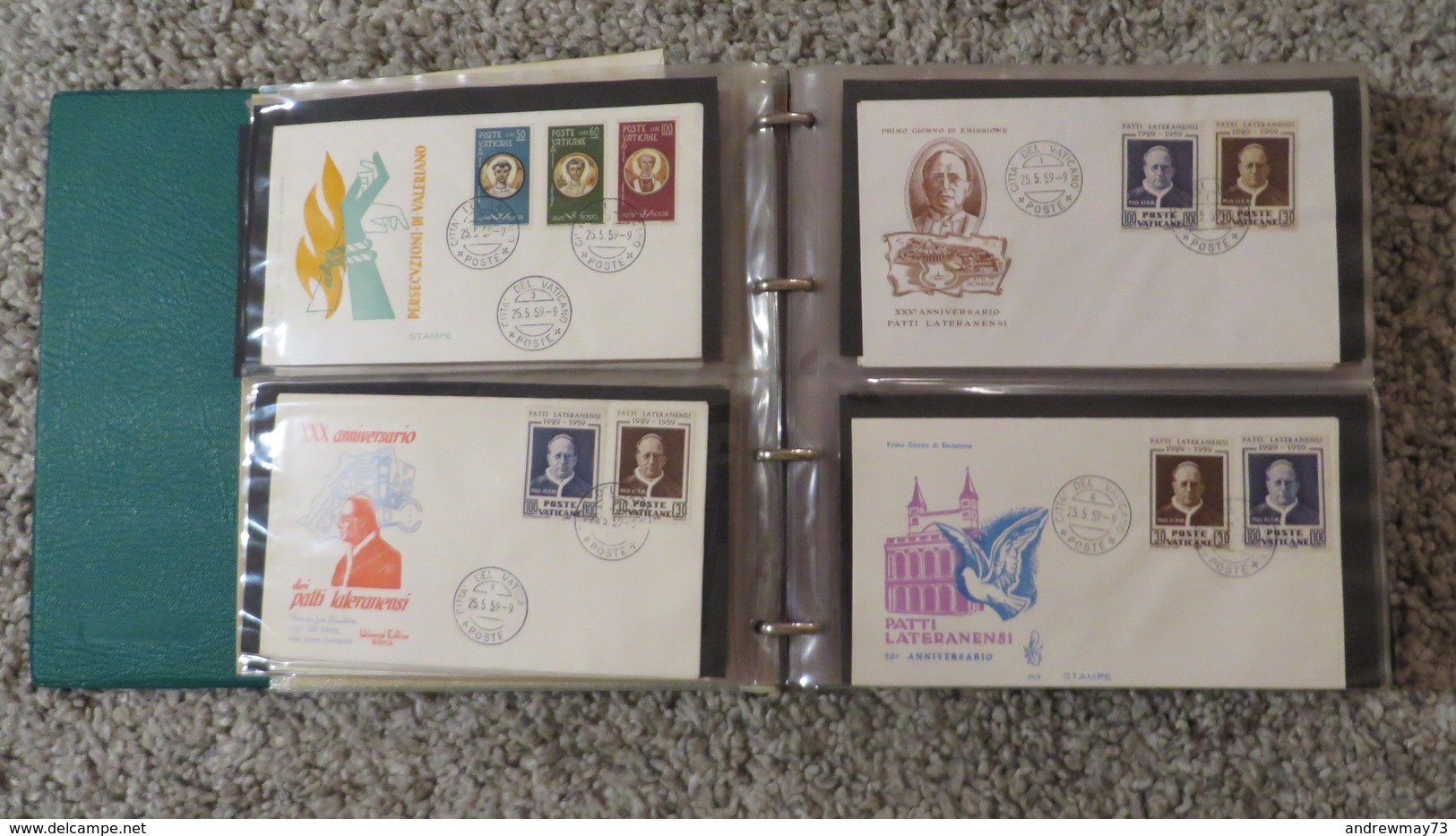 FDC COLLECTION- 8 BOOKS 615 FDC (480 FROM ITALY)