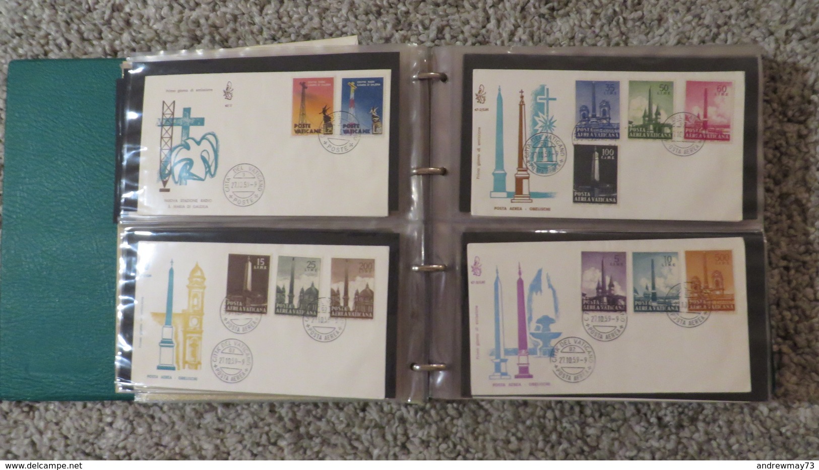 FDC COLLECTION- 8 BOOKS 615 FDC (480 FROM ITALY)