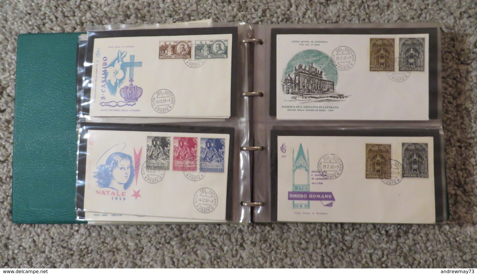 FDC COLLECTION- 8 BOOKS 615 FDC (480 FROM ITALY)