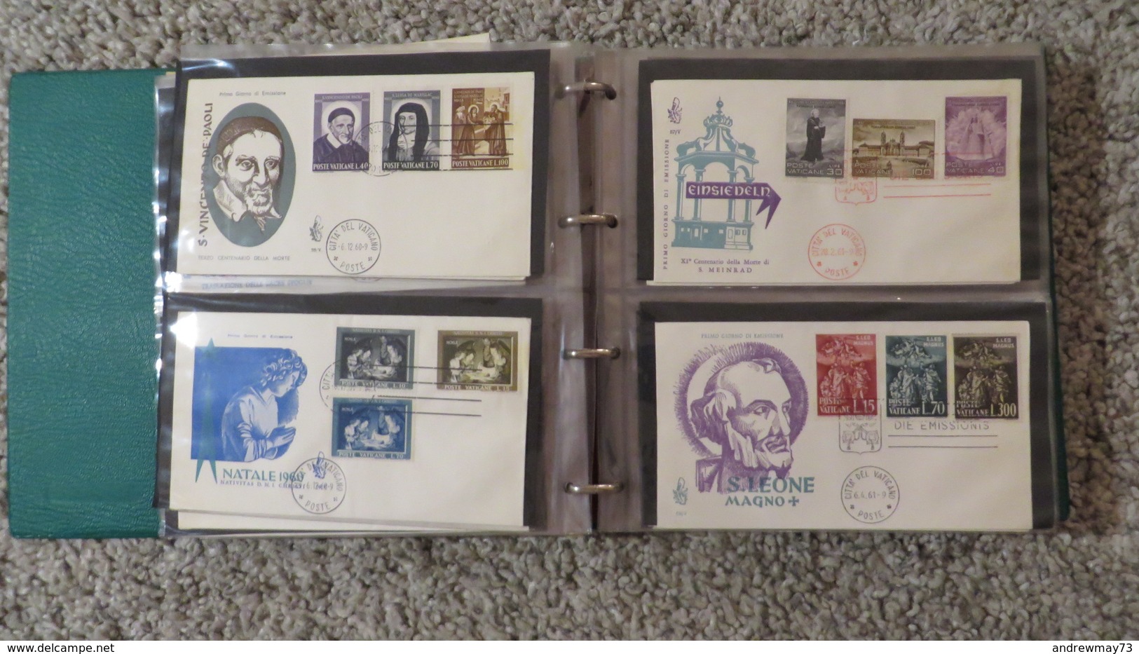 FDC COLLECTION- 8 BOOKS 615 FDC (480 FROM ITALY)