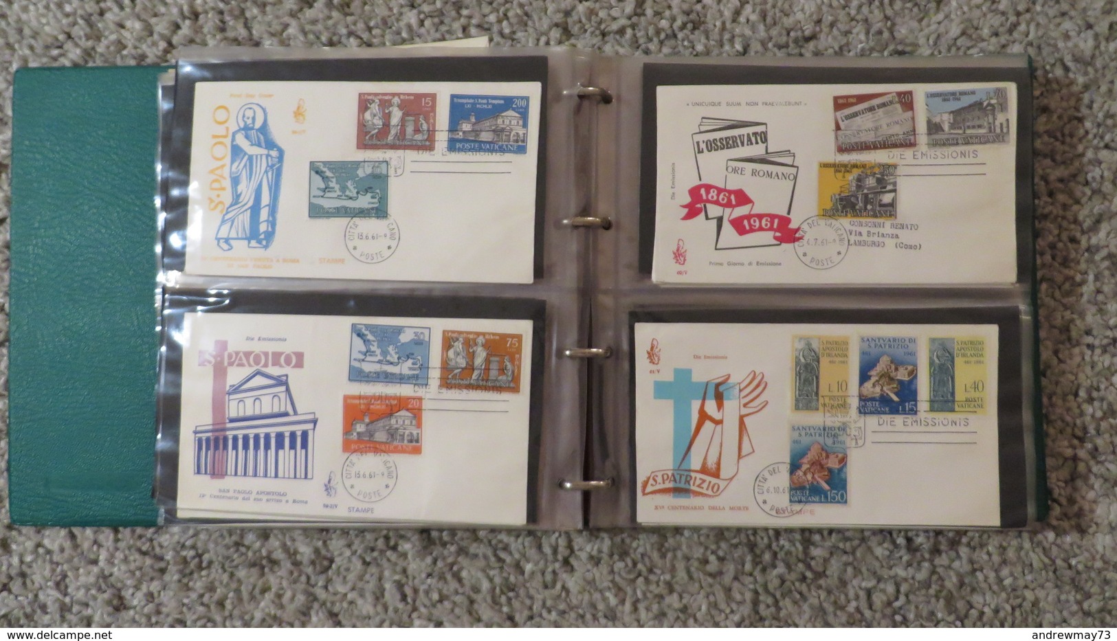 FDC COLLECTION- 8 BOOKS 615 FDC (480 FROM ITALY)