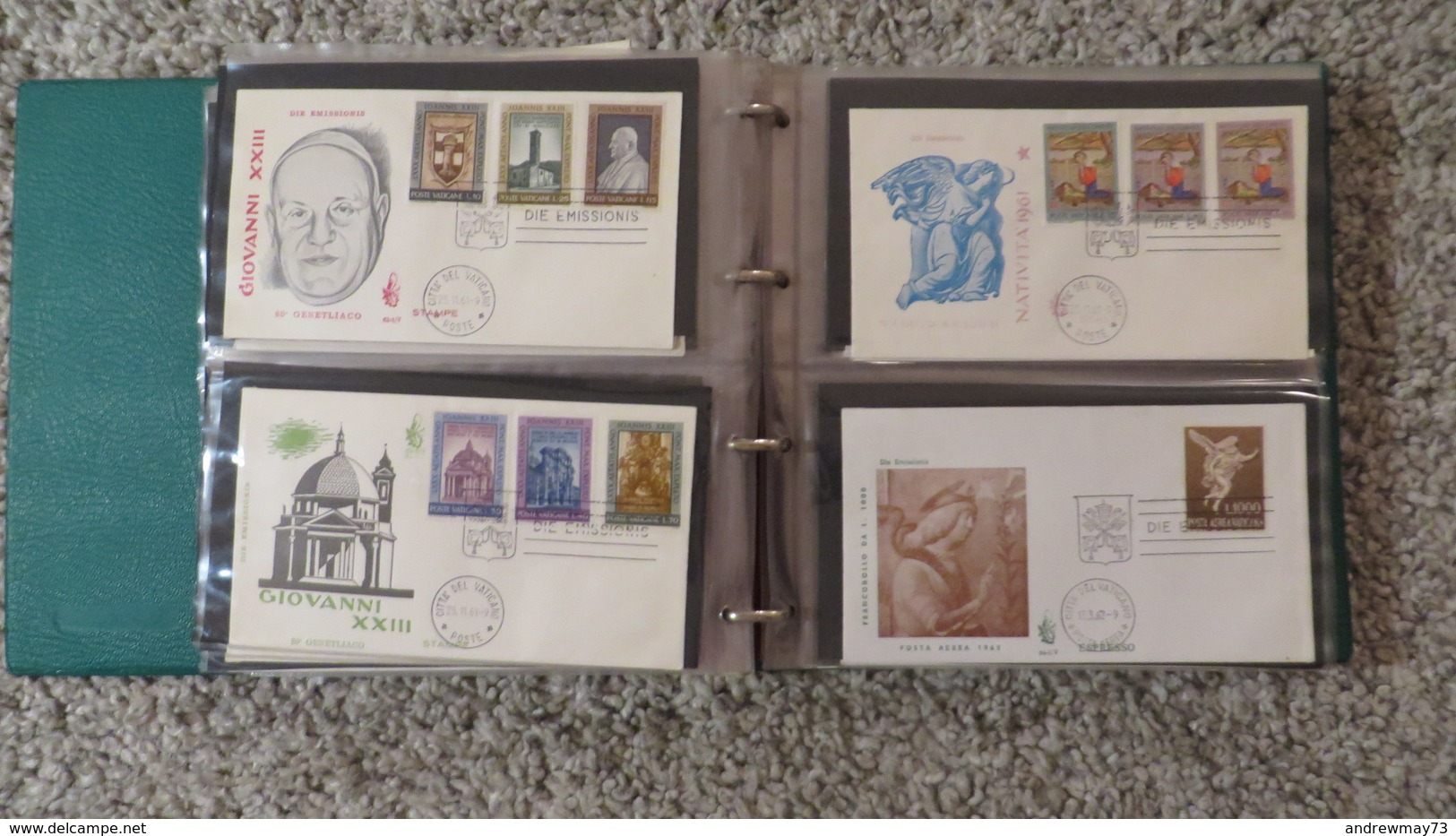 FDC COLLECTION- 8 BOOKS 615 FDC (480 FROM ITALY)