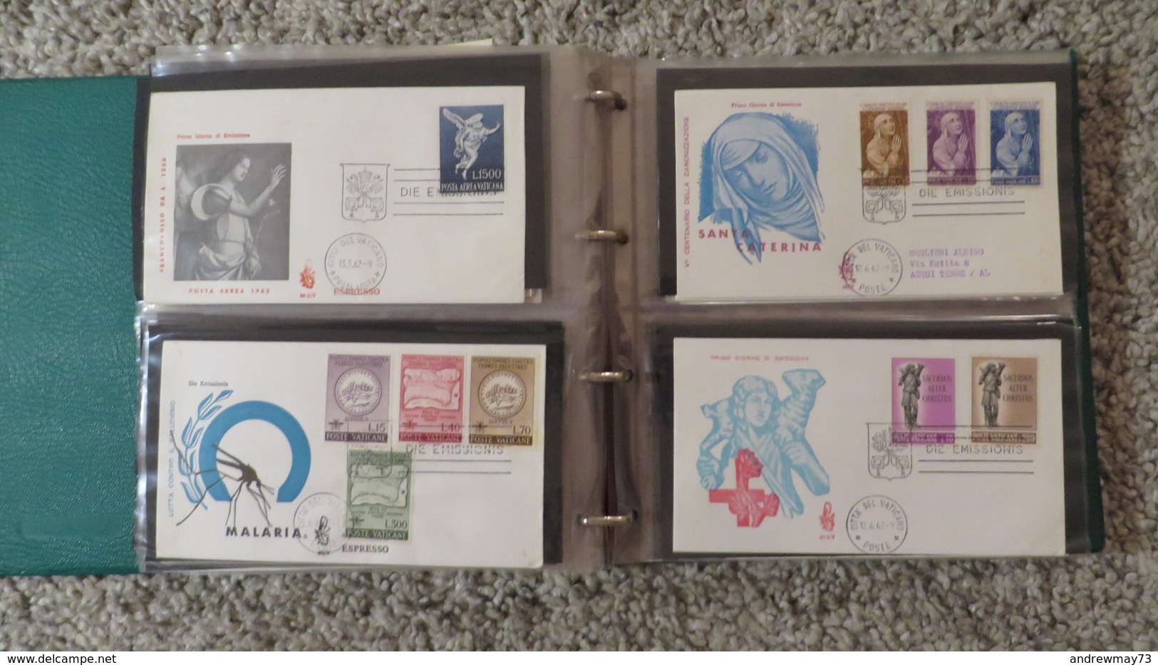 FDC COLLECTION- 8 BOOKS 615 FDC (480 FROM ITALY)