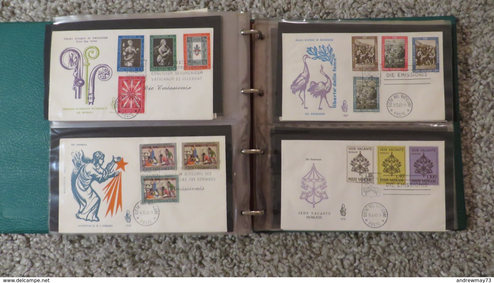 FDC COLLECTION- 8 BOOKS 615 FDC (480 FROM ITALY)