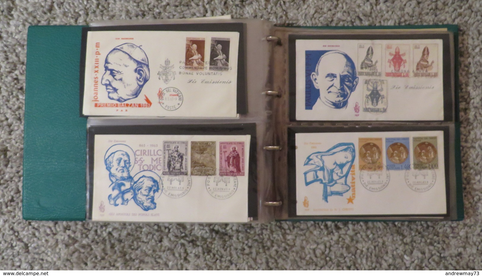 FDC COLLECTION- 8 BOOKS 615 FDC (480 FROM ITALY)