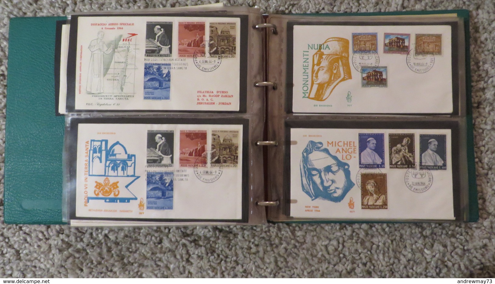 FDC COLLECTION- 8 BOOKS 615 FDC (480 FROM ITALY)