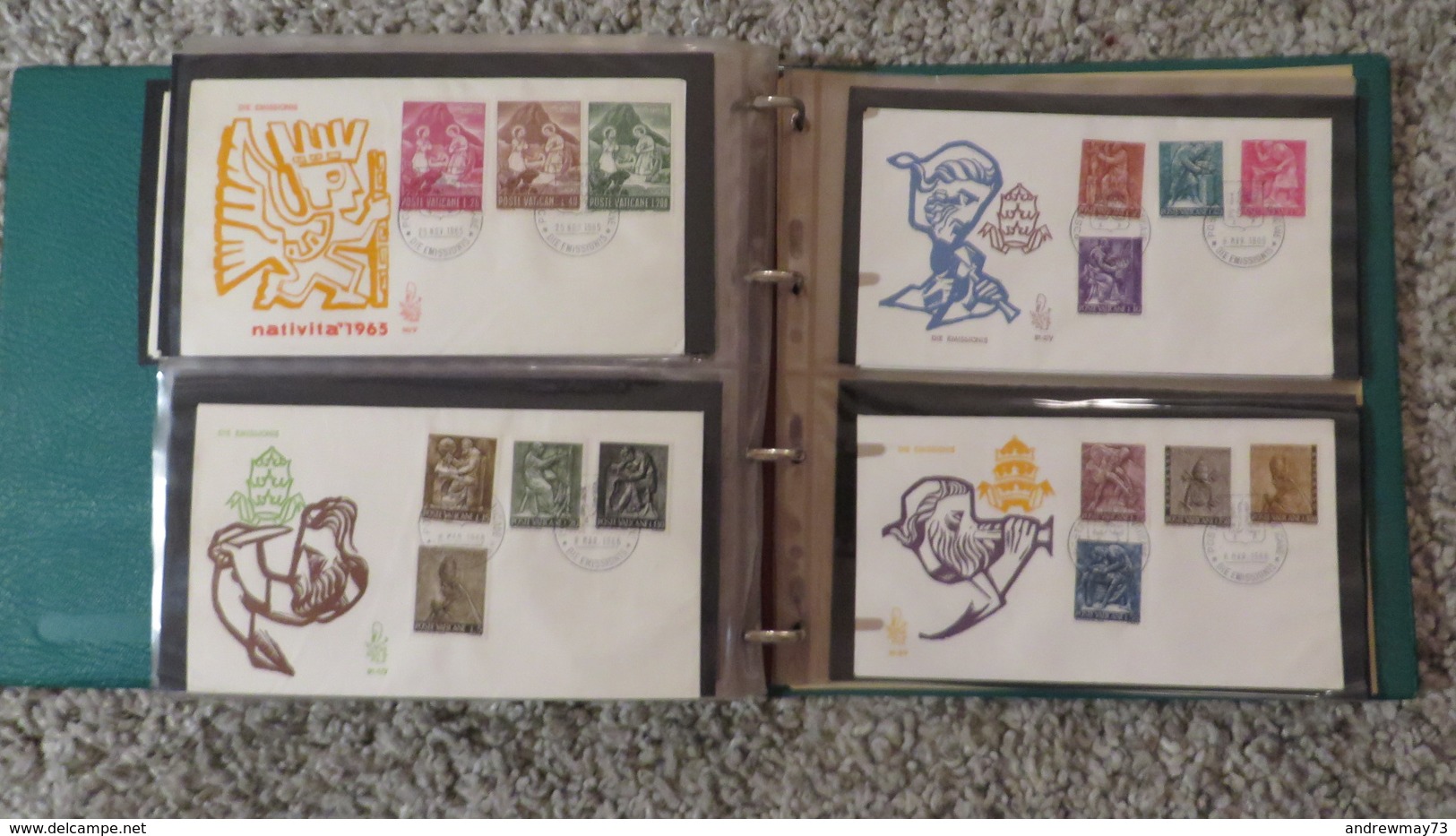 FDC COLLECTION- 8 BOOKS 615 FDC (480 FROM ITALY)