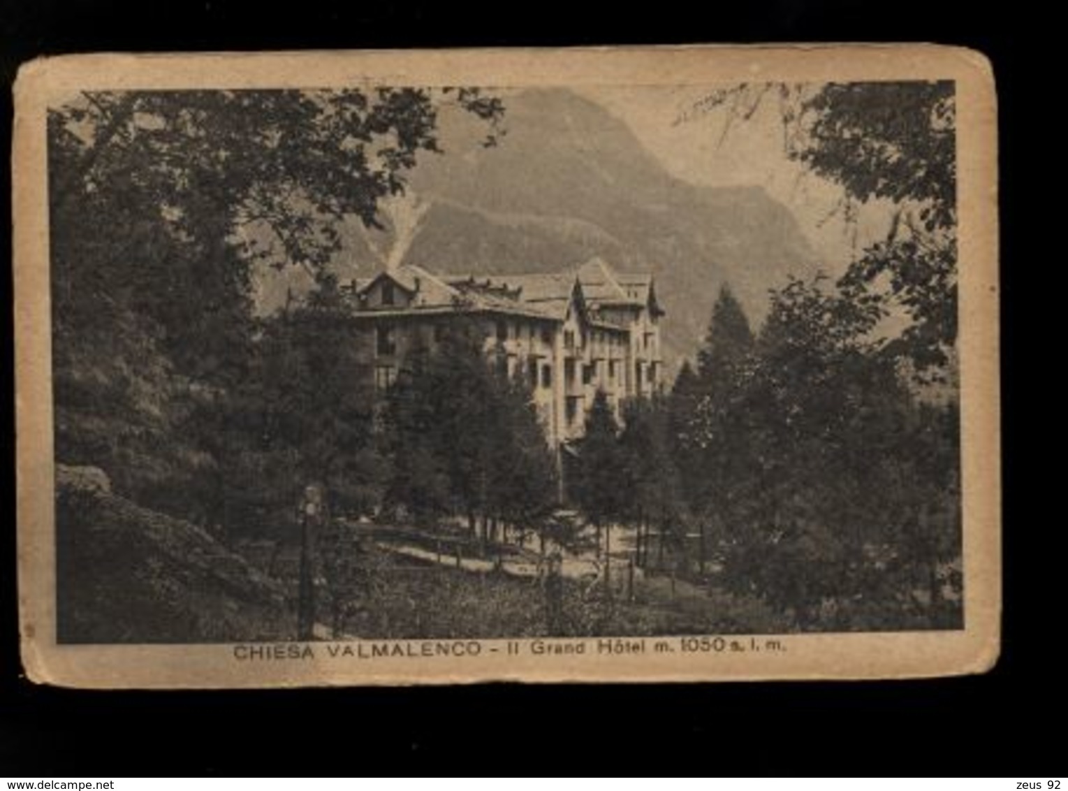 B9224 CHIESA VALMALENCO (SONDRIO) - IL GRAND HOTEL FP VG 1930 - Altri & Non Classificati