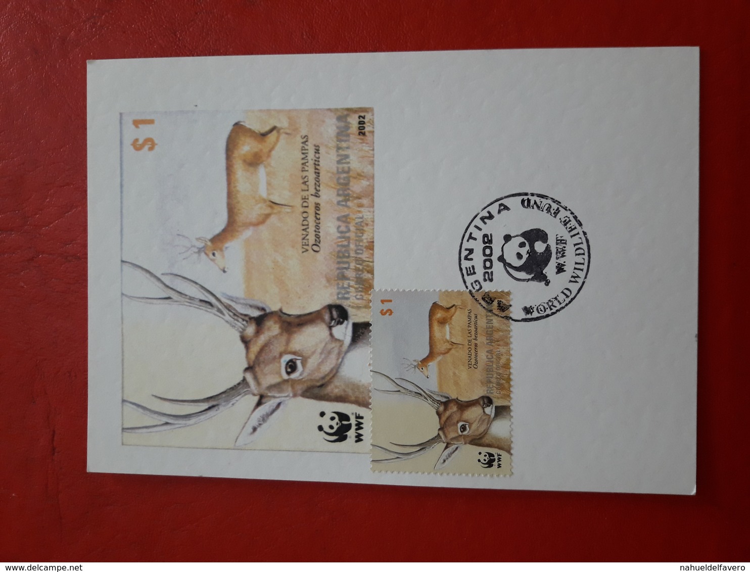 L'Argentine FDC Un Cerf Des Pampas Ozotoceros Bezoarticus 2002 - FDC