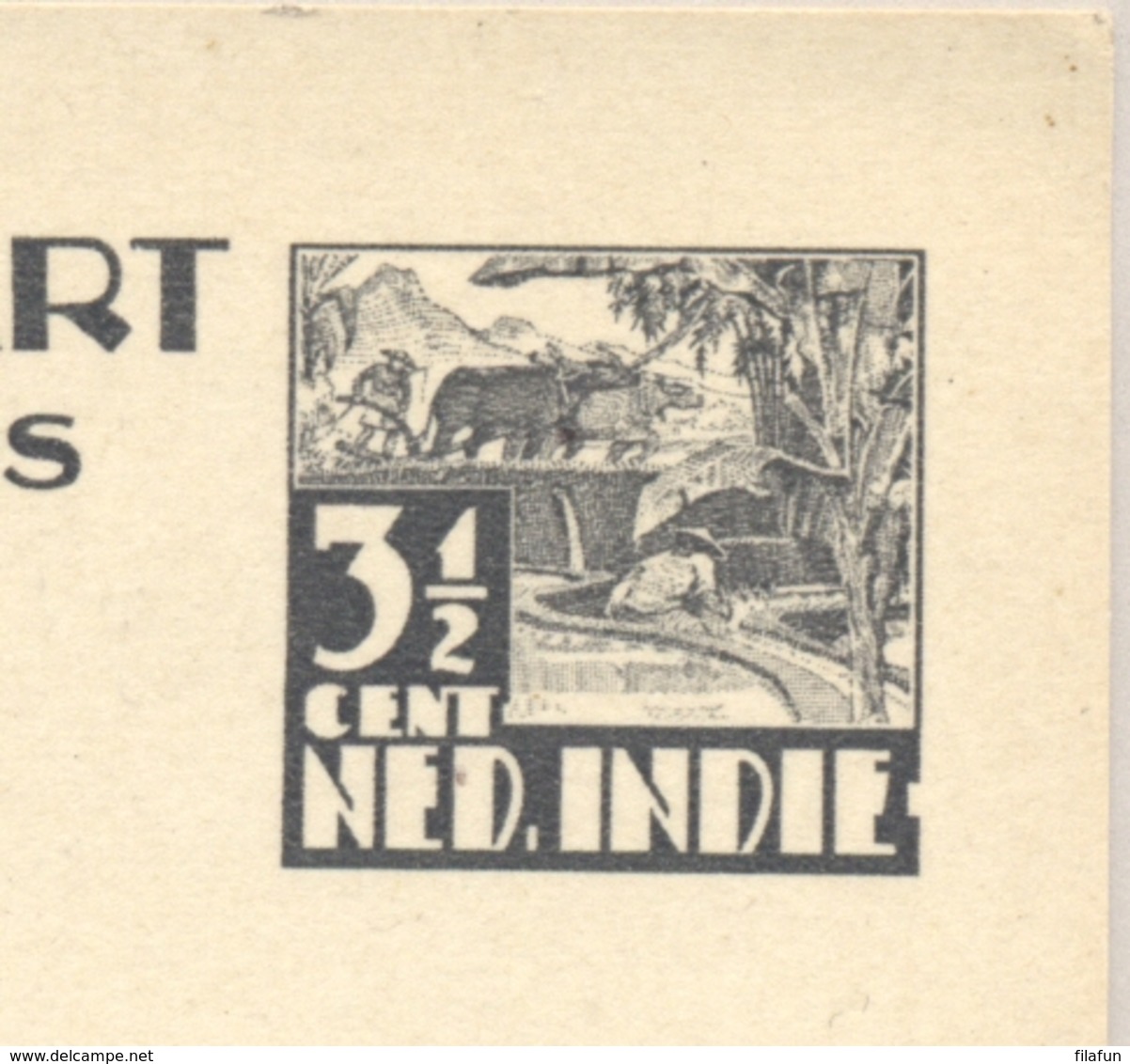 Nederlands Indië - 1937 - 3,5 Cent Karbouwen, Briefkaart G63 - Ongebruikt - Nederlands-Indië