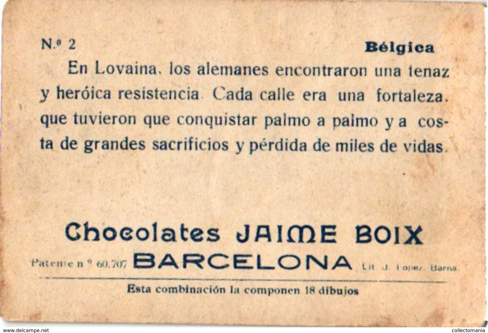 Puzzle18 Chromo litho trade cards c1918 CHOColat,  6,8cm  X 10,53m,  Very Good - King Albert world war I, complete    VG