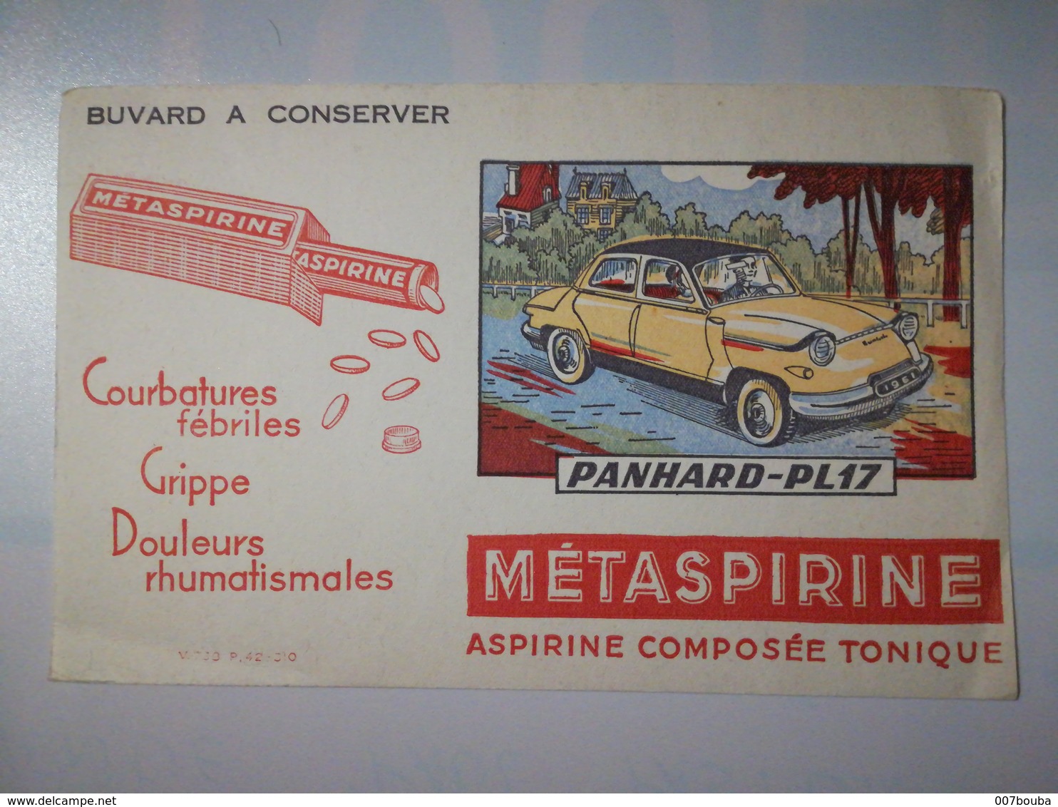 Métaspirine. Panhard PL17. Format 21x13 - Produits Pharmaceutiques