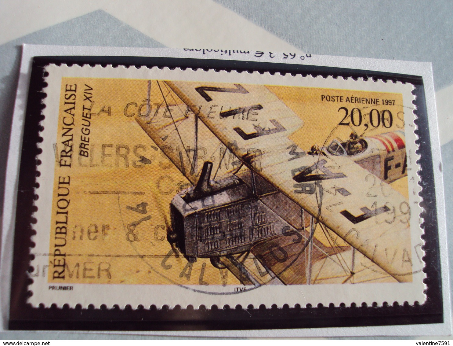 1960...-POSTE AERIENNE, Oblit, Timbre N°  61    " Breguet "cote  2 Net  0.65-dents -13x13.5 - 1960-.... Oblitérés