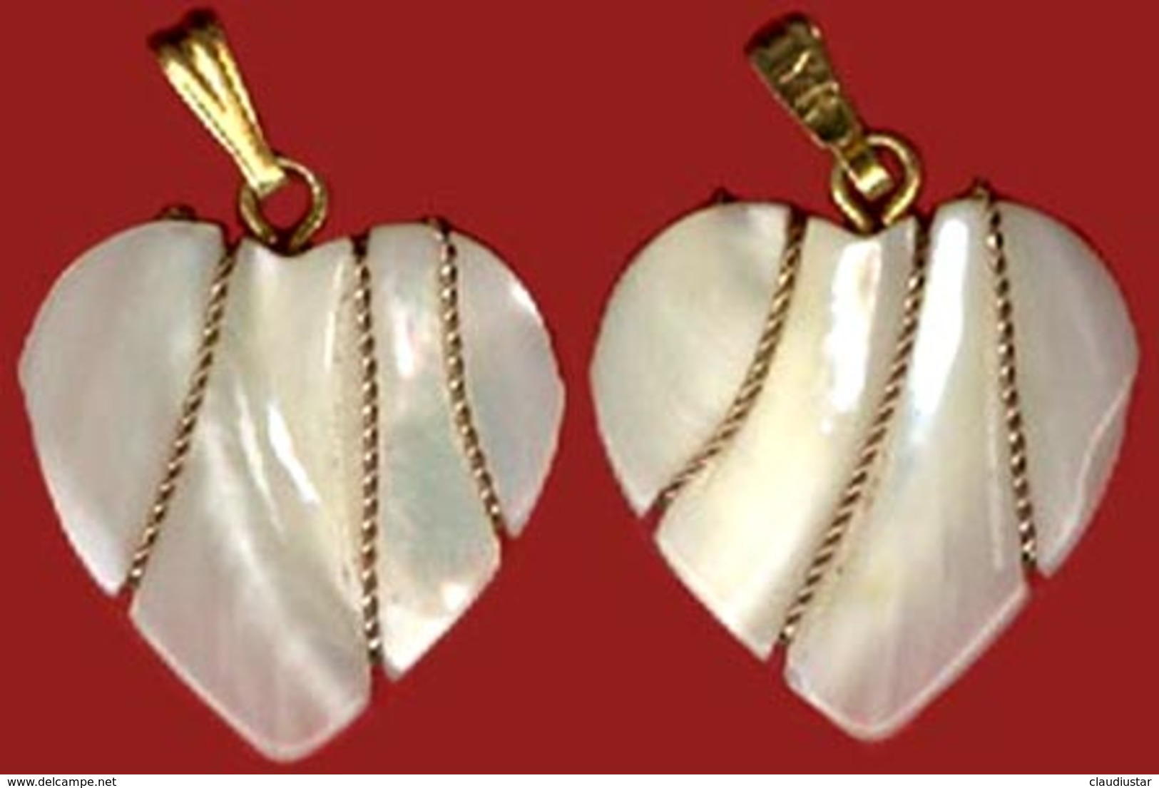 ** PENDENTIF  COEUR  NACRE ** - Pendentifs