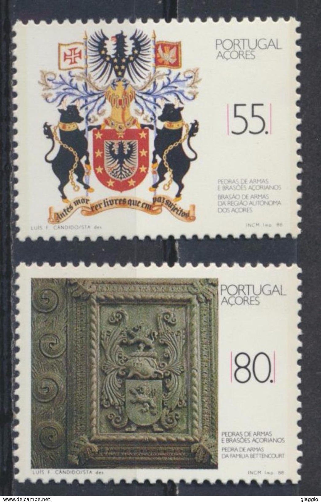 °°° PORTUGAL ACORES - Y&T N°385/86 - 1988 MNH °°° - Azores