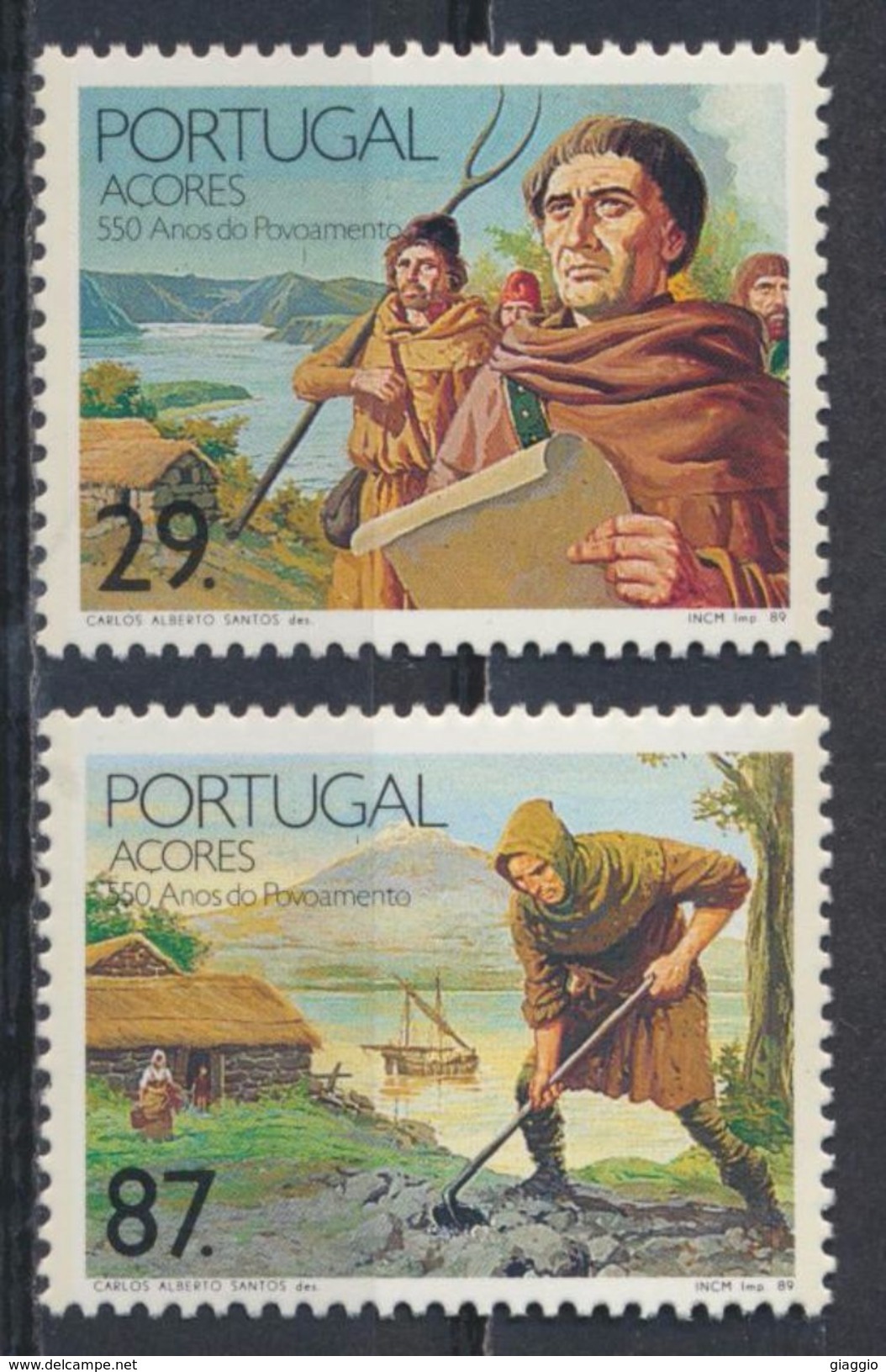 °°° PORTUGAL ACORES - Y&T N°393/94 - 1989 MNH °°° - Azores