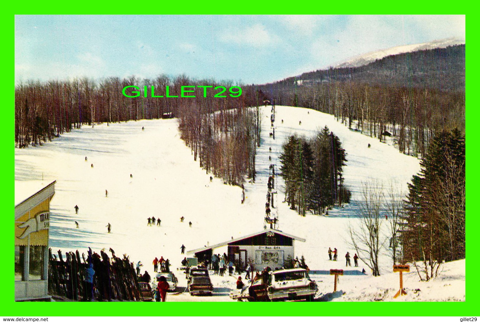 STOWE, VT - TOOL HOUSE T-BAR, IN WINTER, MT MANSFIELD - ANIMATED - KOPPEL COLOR CARDS - - Autres & Non Classés