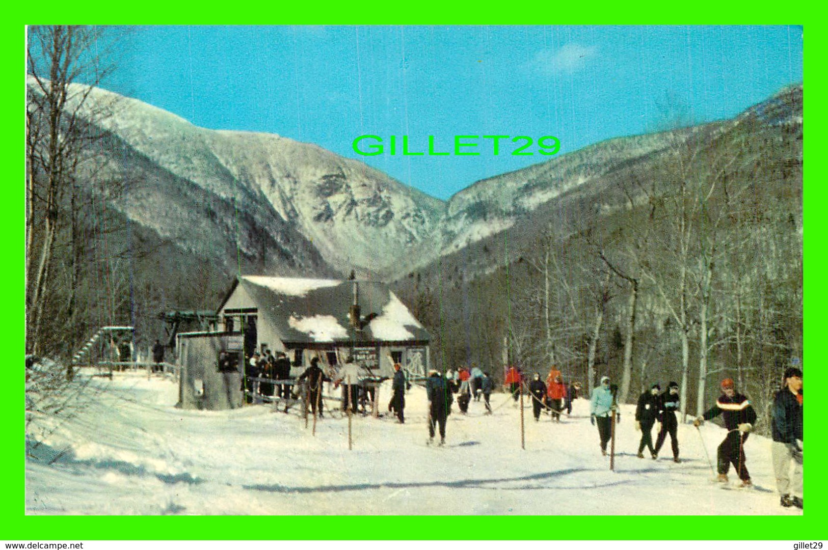 STOWE, VT - T-BAR LIFT, IN WINTER AT MT MANSFIELD - ANIMATED - CURTEICHCOLOR - - Other & Unclassified
