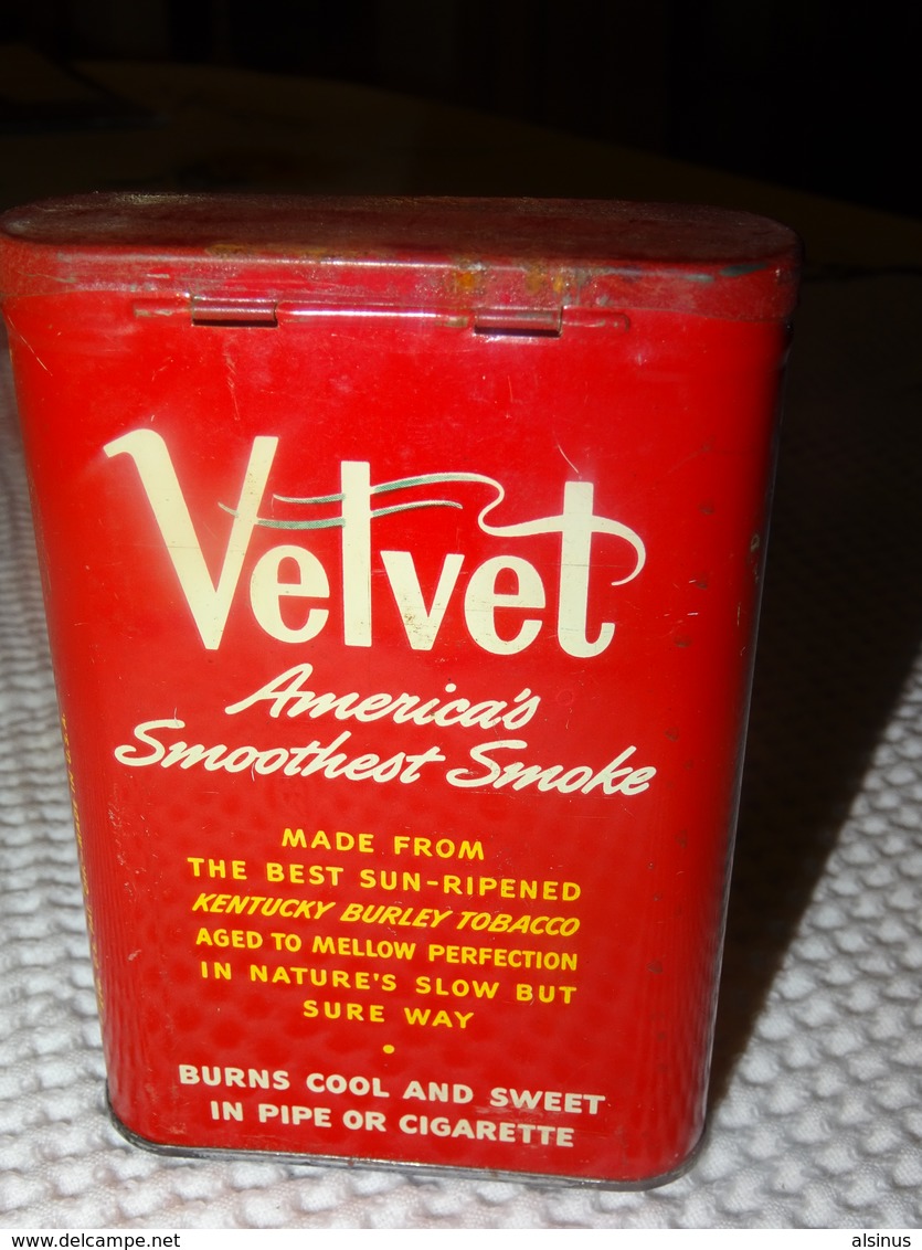 VELVET - PIPE & CIGARETTE TOBACCO - BURNS COOL AND SWEET - LIGGETT & MYERS TOBACCO Co. - USA - Andere & Zonder Classificatie