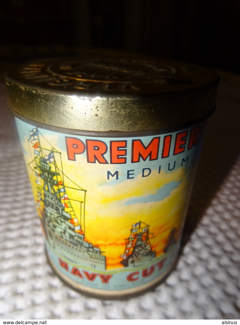 NAVY CUT - BOITE METAL DE 50 CIGARETTES - PREMIER'S MEDIUM - LONDON - Other & Unclassified