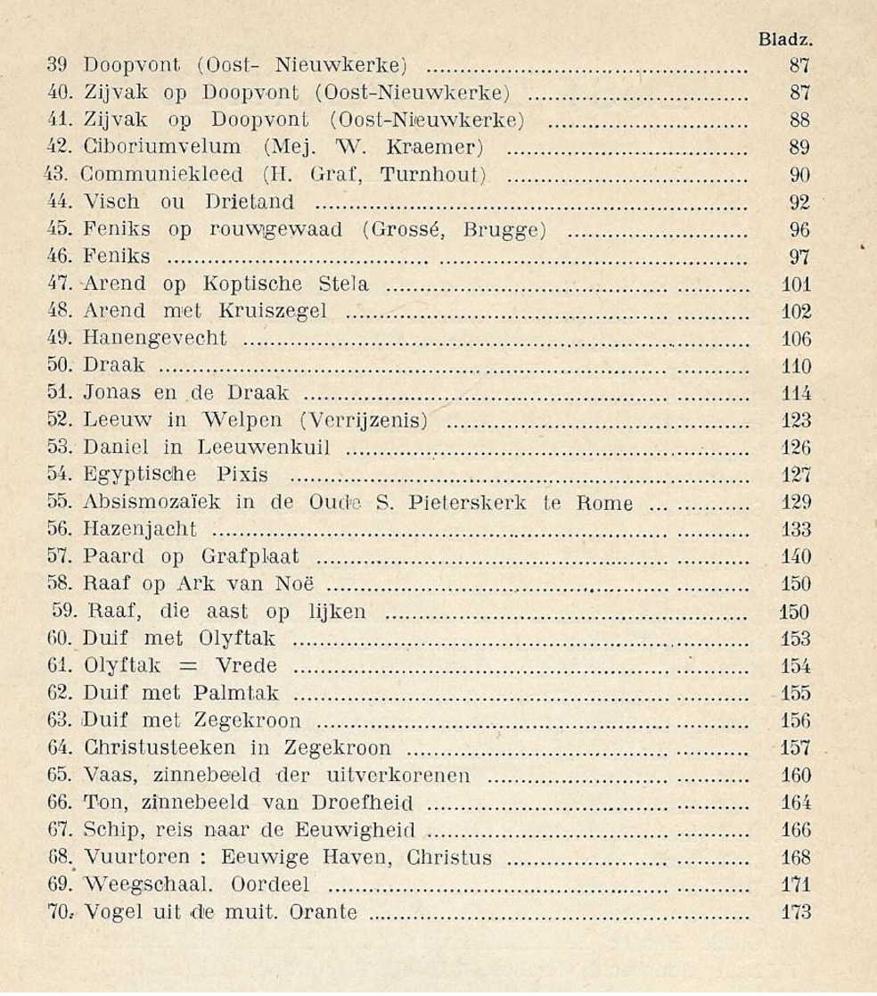 1925 DOODENSYMBOLIEK ALS LEERMIDDEL J. PYCK -  DOODPRENTJES KRUIS ANKER DUIF LAM VIS AREND OLIJFTAK SCHIP VUURTOREN ... - Anciens