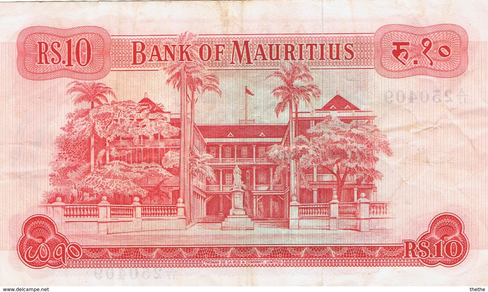 MAURICE - TEN RUPEES - Maurice