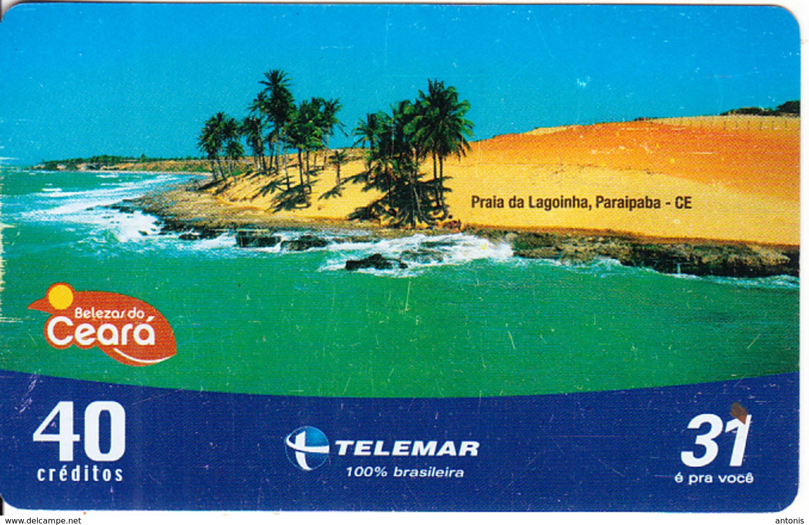 BRAZIL(Telemar) - Praia Da Lagoinha/Paraipaba-CE, Tirage 36250, 10/05, Used - Brasilien