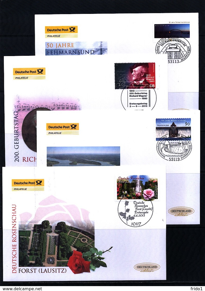 Deutschland / Germany 2013  44 verschiedene FDC aus Jahr 2013 / 44 different FDCs from the year 2013