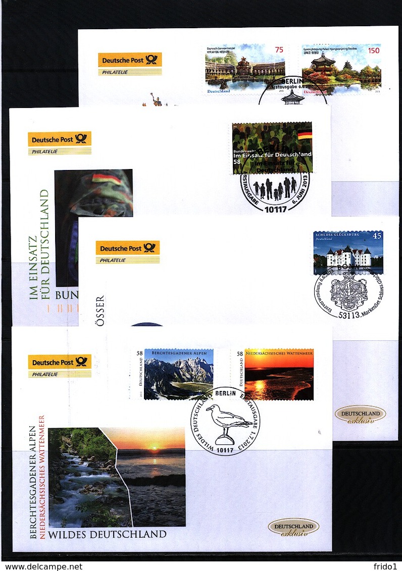 Deutschland / Germany 2013  44 verschiedene FDC aus Jahr 2013 / 44 different FDCs from the year 2013