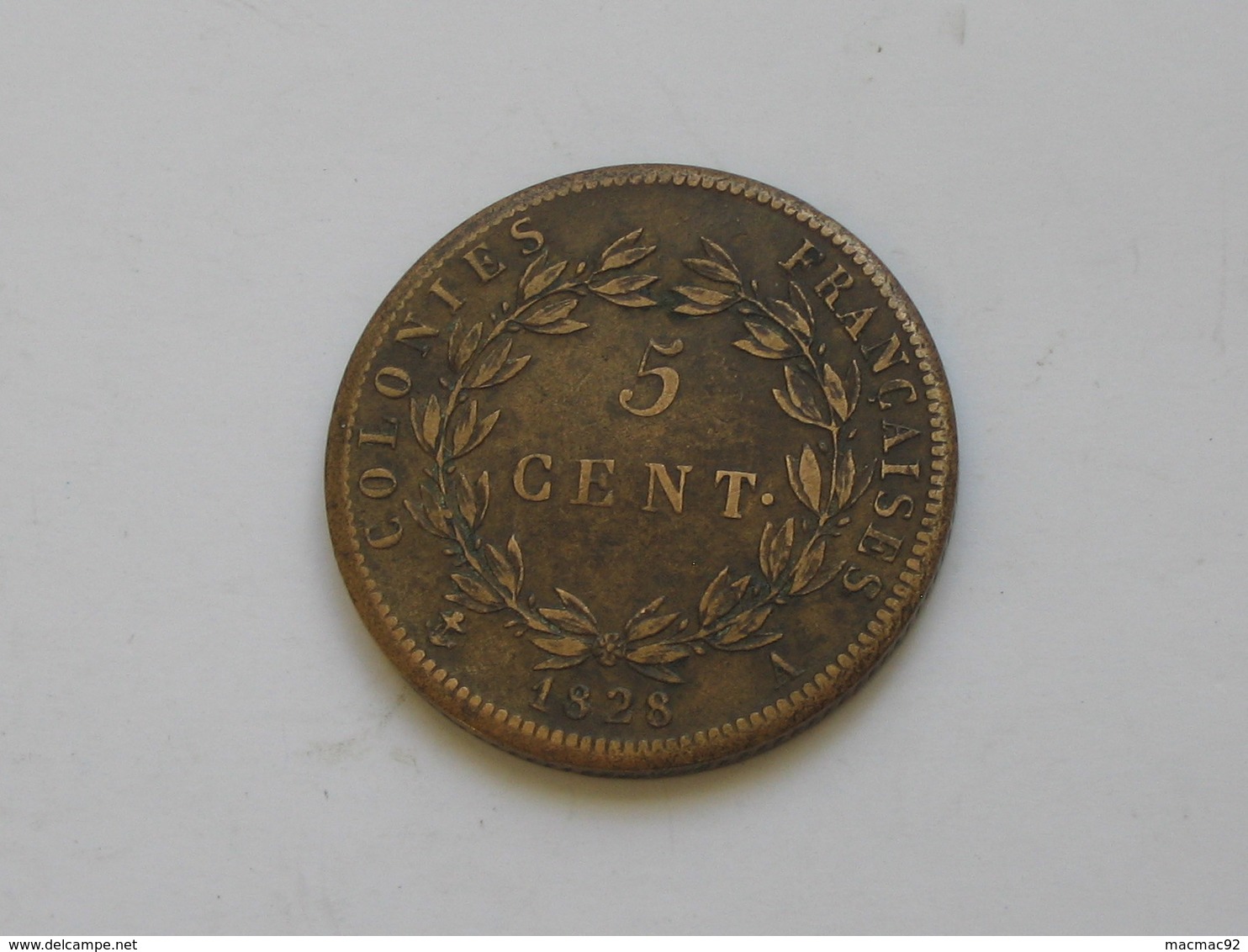 5 Centimes  CHARLES X 1828 A - Colonies Francaises - GUYANE   ***** EN ACHAT IMMEDIAT **** - French Guiana
