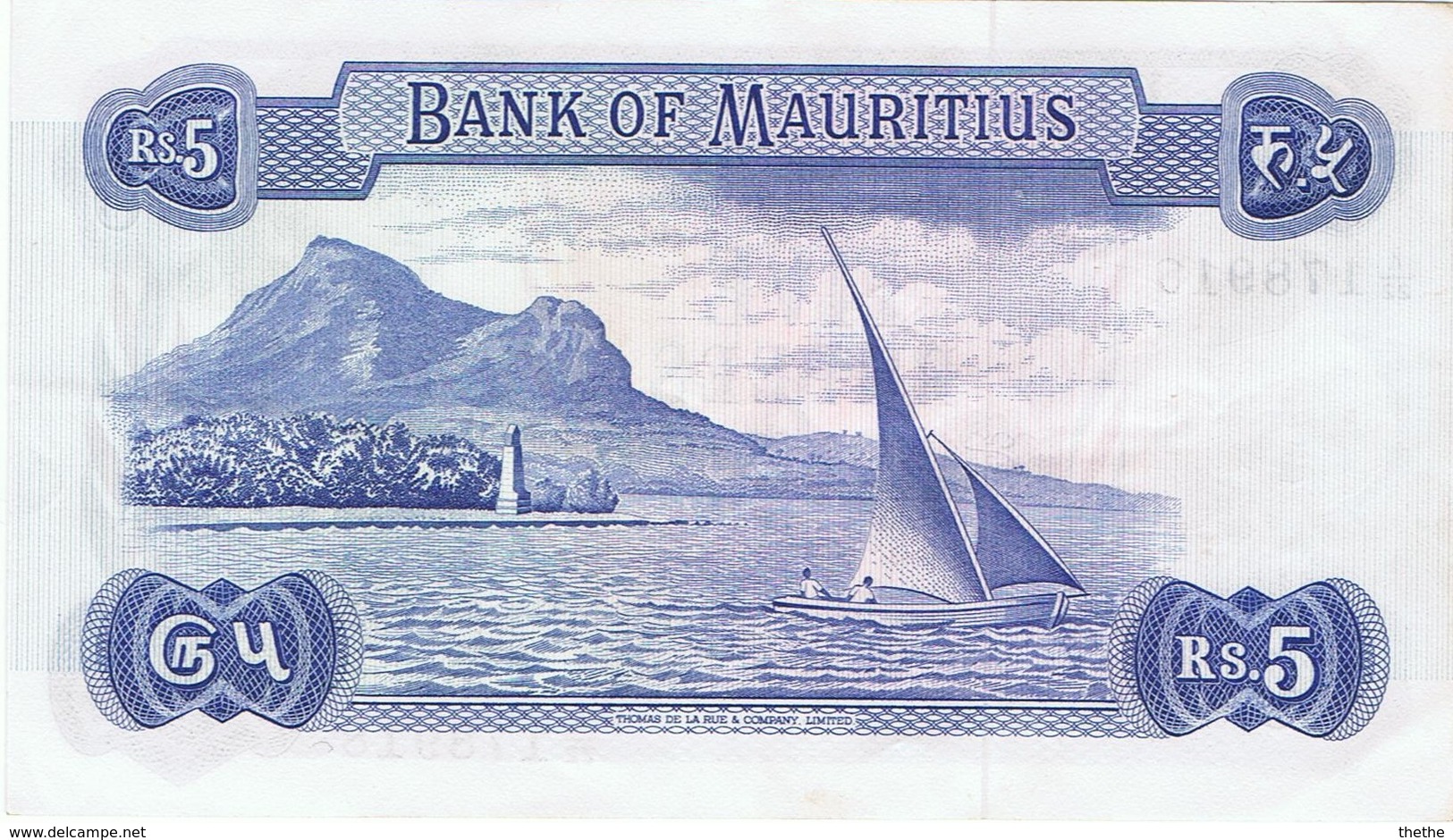 MAURICE - FIVE  RUPEES  - 5 RUPEES -  NEUF - Maurice