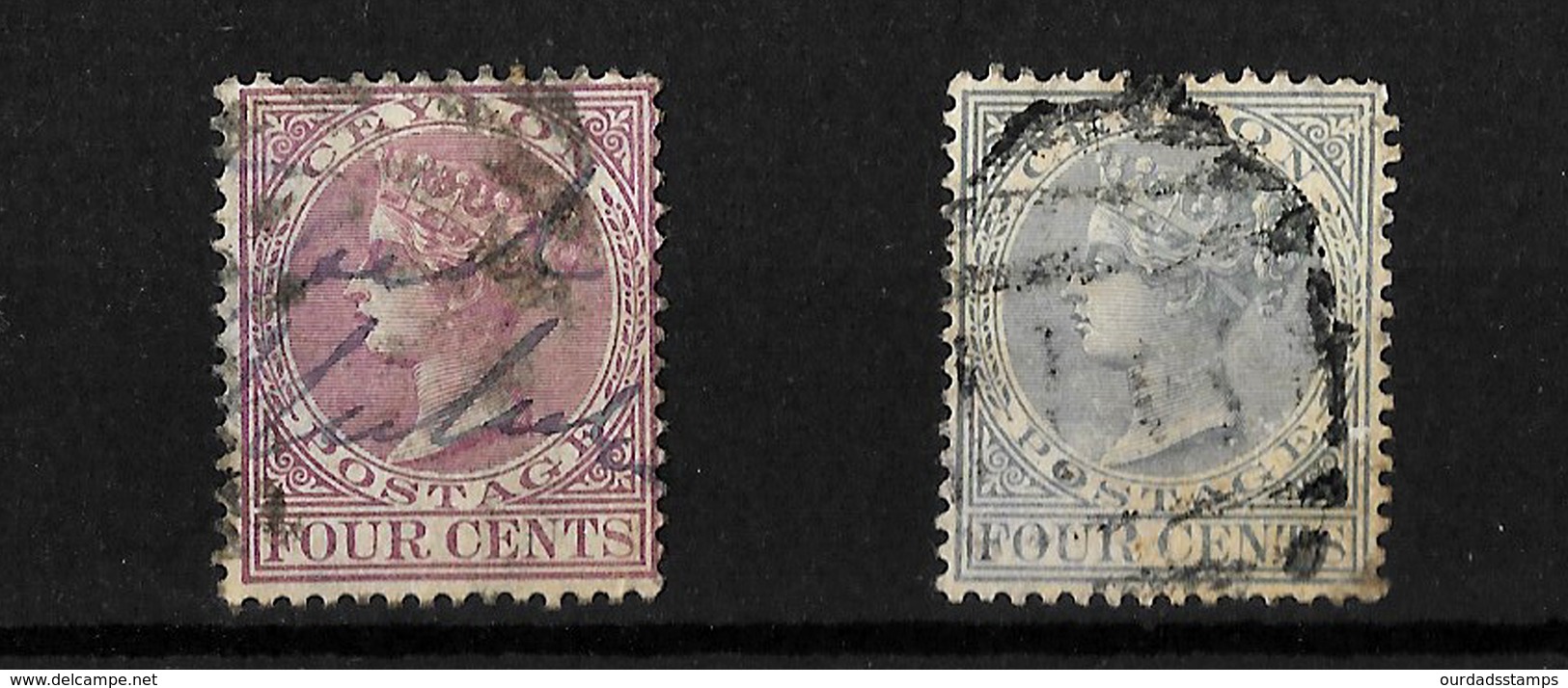 Ceylon QV 1872 Selection To 48c, Used SG121-130, Wmk Crown CC (7290) - Ceylon (...-1947)