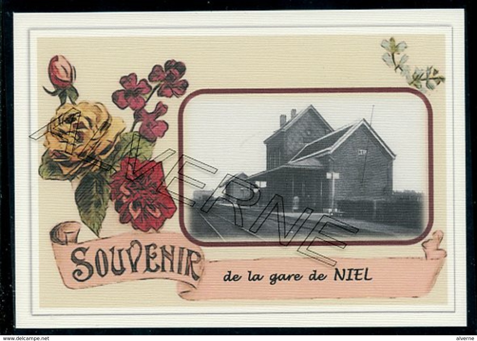 NIEL   .....  2 Cartes Souvenirs Gare ... Train  Creations Modernes Série Limitée - Niel