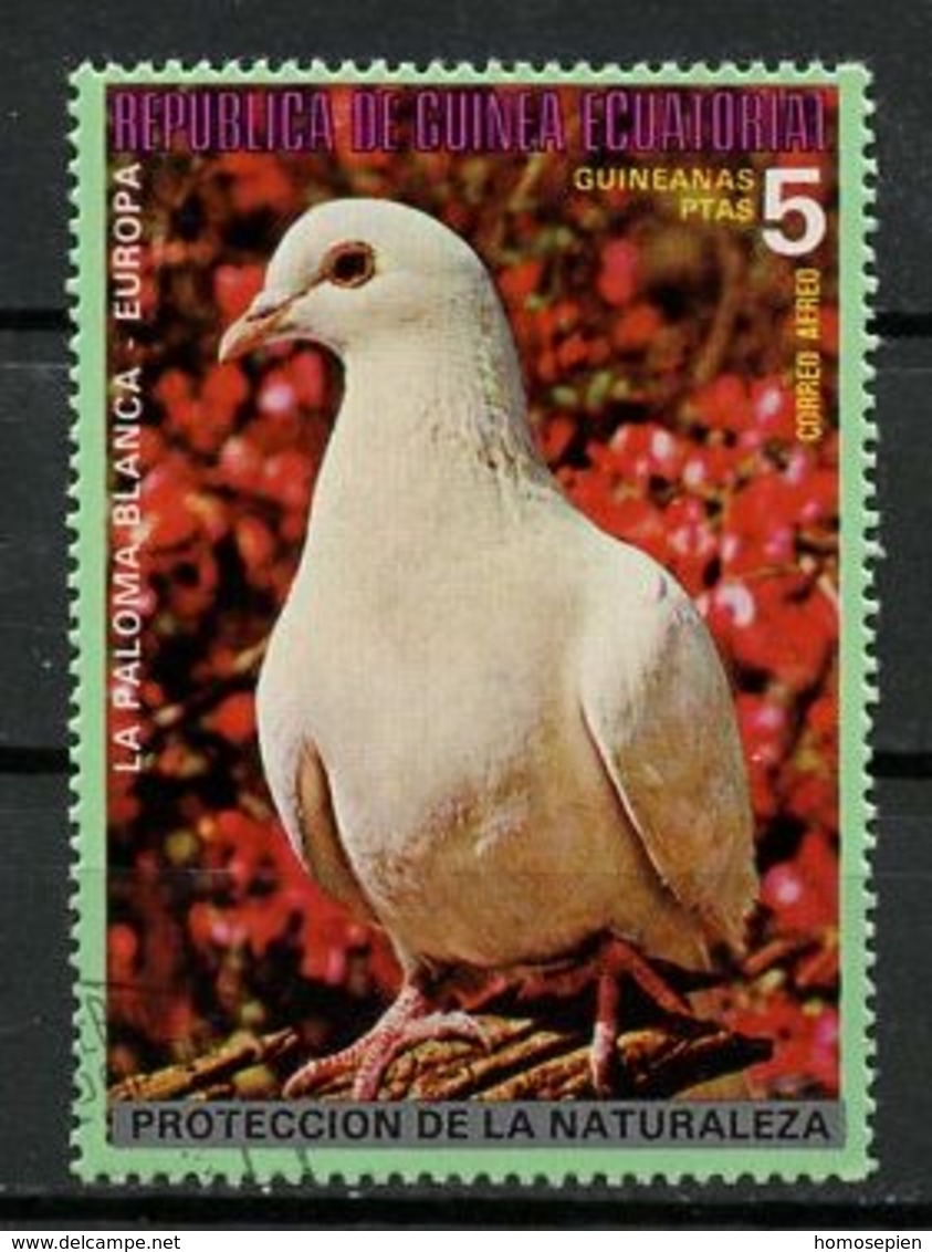 Guinée équatoriale - Guinea Poste Aérienne 1976 Y&T N°PA79-5p - Michel N°F934 (o) - 5p Oiseau D'Europe Colombe - Guinée Equatoriale