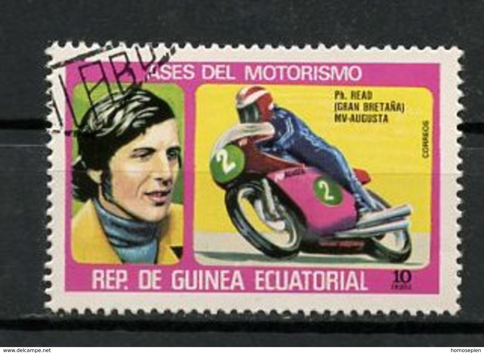 Guinée équatoriale - Guinea 1976 Y&T N°88-10e - Michel N°900 (o) - 10e Moto P Read MV Augusta - Equatorial Guinea