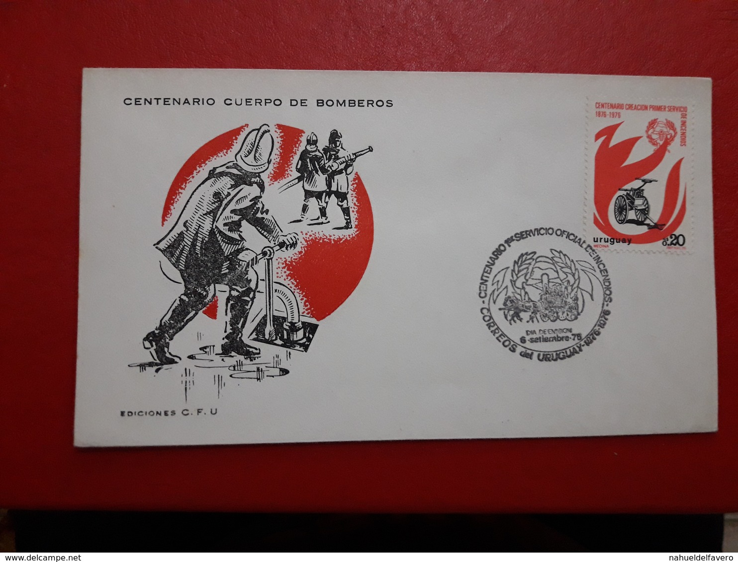 L'Uruguay FDC Des Pompiers - Uruguay