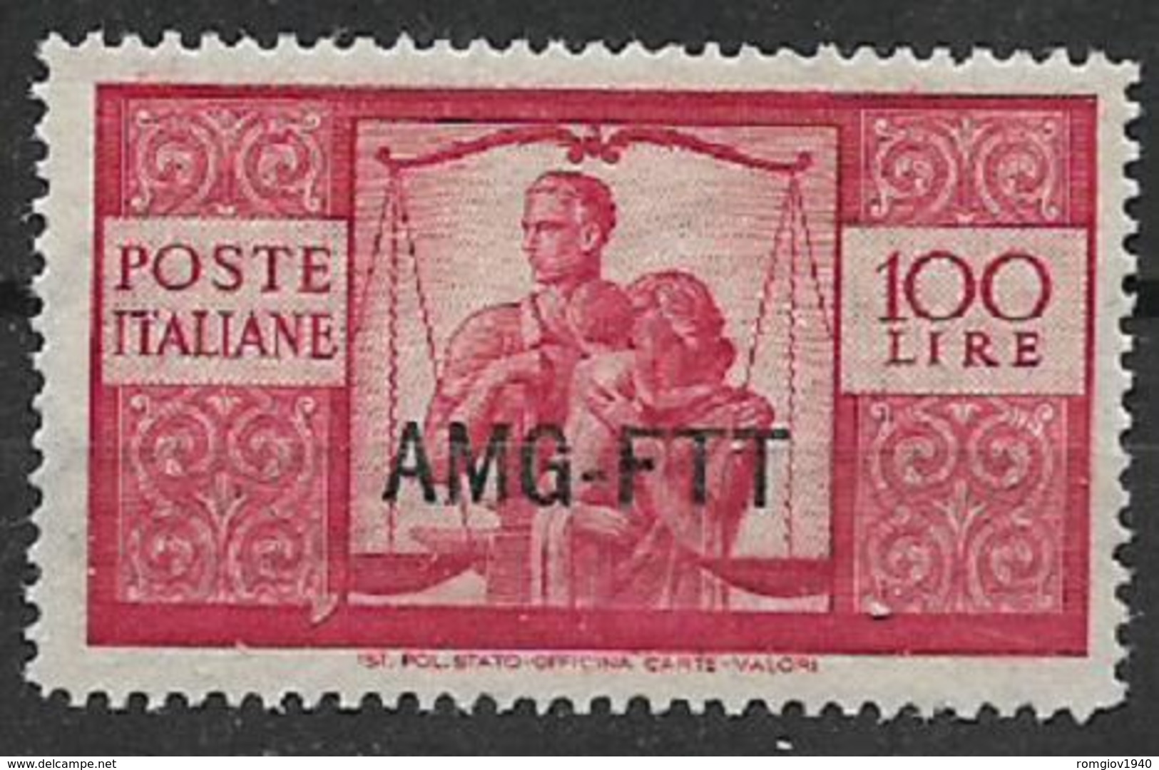 TRIESTE AMG-FTT. 1949-50 DEMOCRATICA  SASS. 67 MNH XF+++++++++++++++++++++++++++++ - Sonstige & Ohne Zuordnung