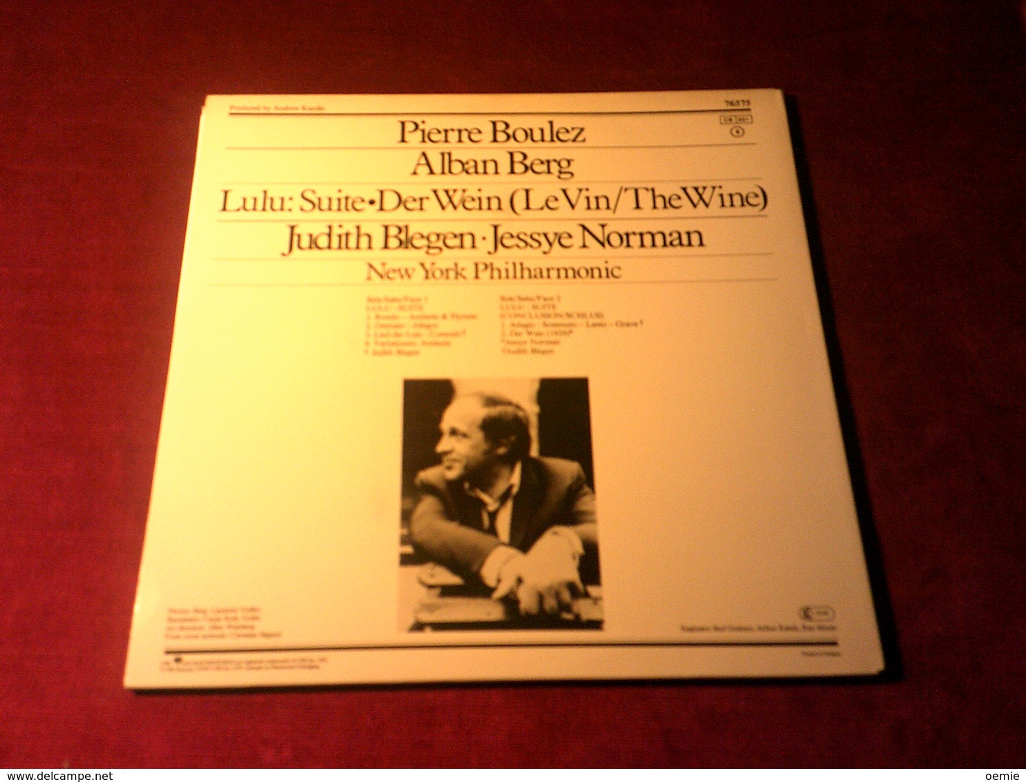 LULU SUITE  BERG BOULEZ  DER WEIN ° JUDITH BLEGEN / JESSYE NORMAN / NEW YORK PHILARMONIC - Classique