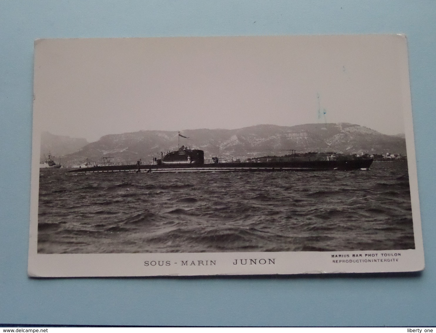 " JUNON " Sous-Marin ( Marius Bar Toulon ) - Anno 19?? ( Voir Photo Details ) ! - Sous-marins