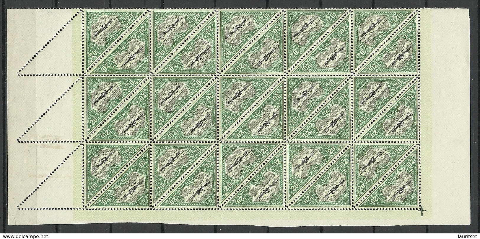 Estland Estonia 1927 Michel 51 A As 30-Block MNH - Airplanes