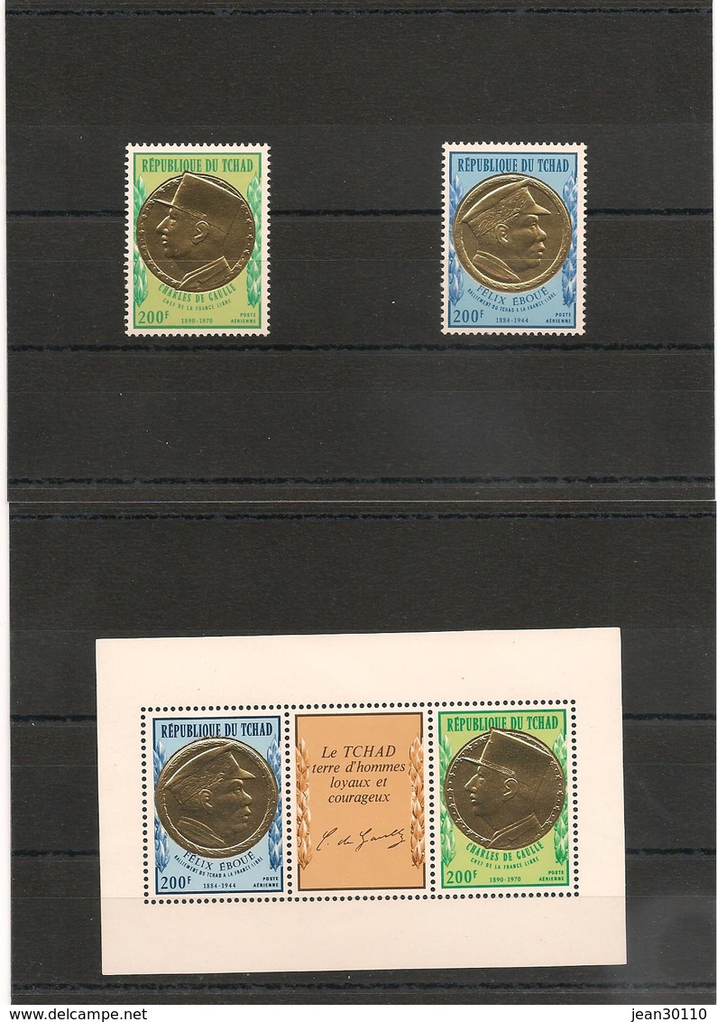 TCHAD    Année 1971  P.A. N° Y/T : 96/97** Et Bloc N°7** Côte : 36,85 € - Tchad (1960-...)