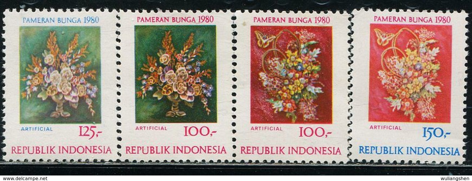 ID0305 Indonesia 1980 National Arts And Crafts Flower Arrangement 4V MNH - Indonesia