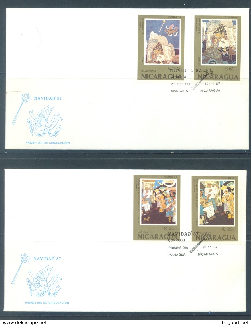 NICARAGUA - FDC - 1987 - CHRISTMAS NOEL NAVIDAD -  Yv 440-444 -  Lot 18446 - Nicaragua