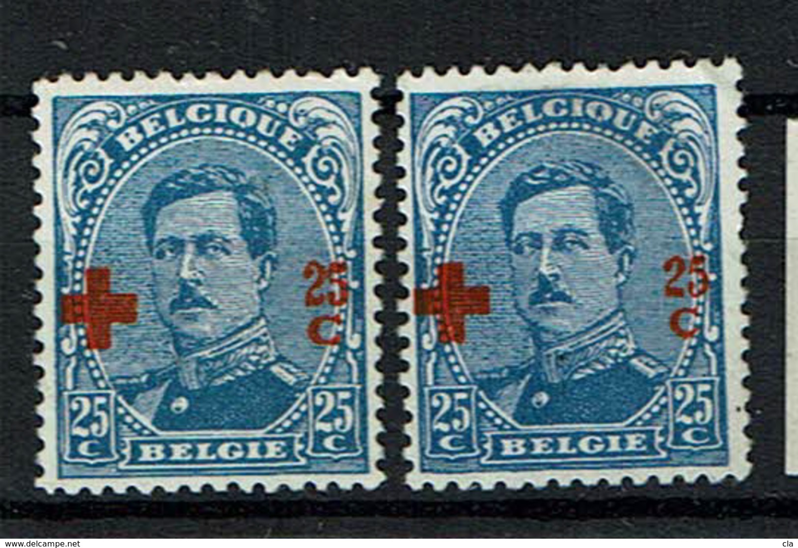 156  (*)  2 Nuances  68 - 1918 Croix-Rouge