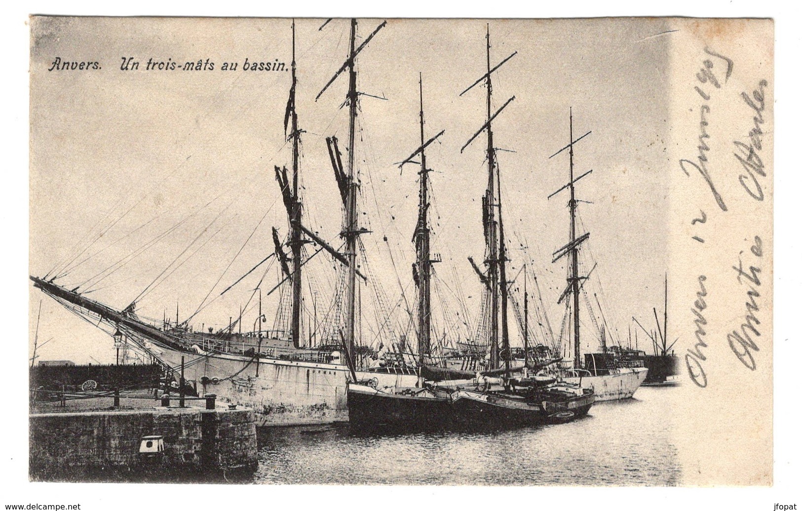 BELGIQUE - ANVERS Un Trois-Mâts Au Bassin, Pionnière - Antwerpen