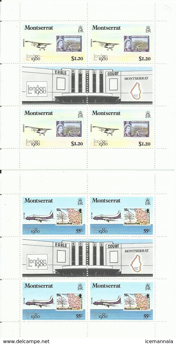 MONTSERRAT H/B AEREAS  MNH  ** - Montserrat